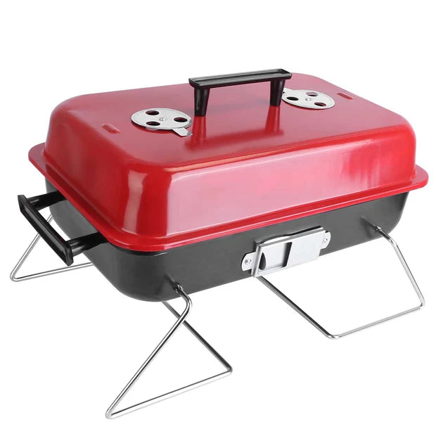 Portable Foldable Charcoal Grill with Lid