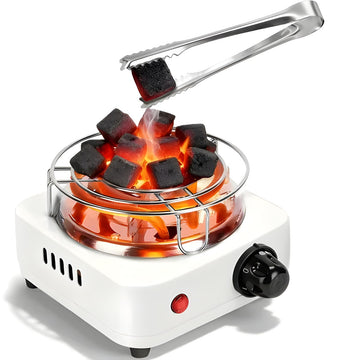 500W Electric Charcoal Burner with 5 Heat Settings