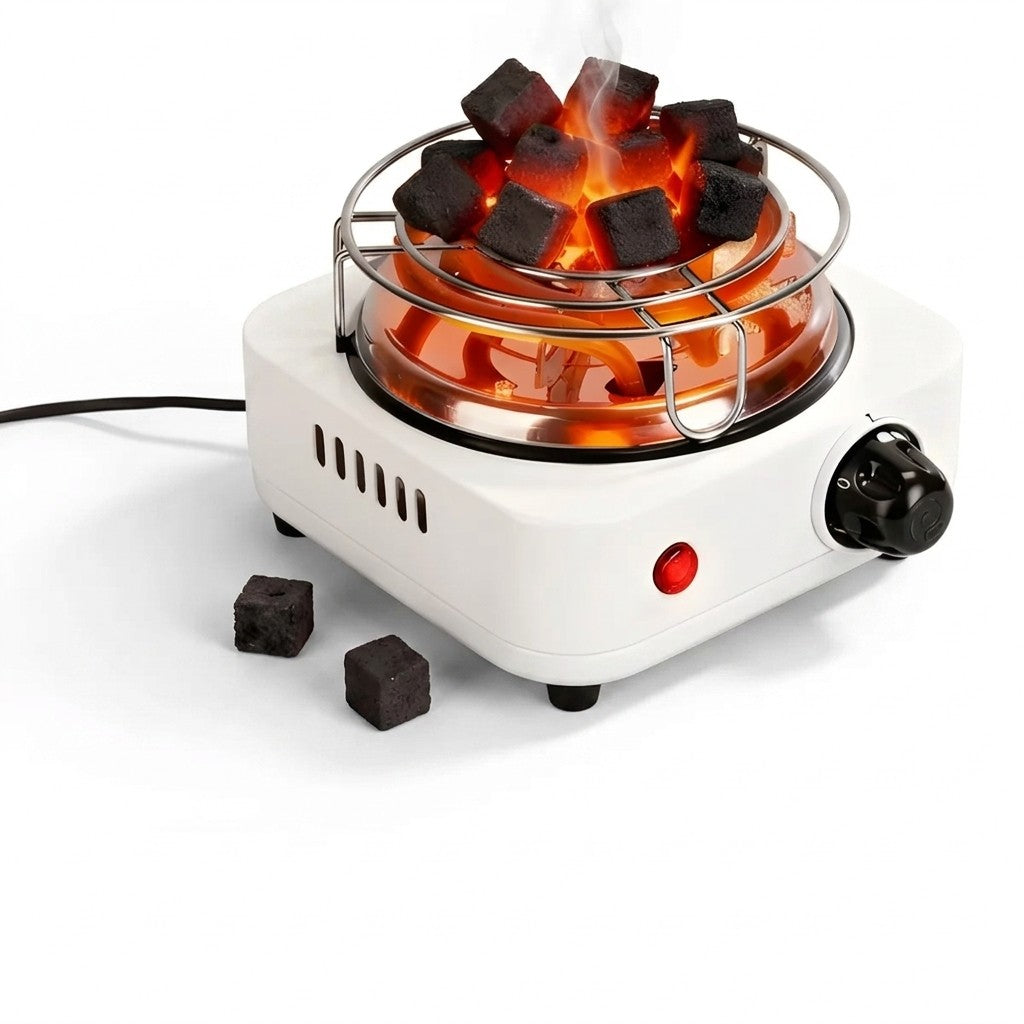 500W Electric Charcoal Burner with 5 Heat Settings