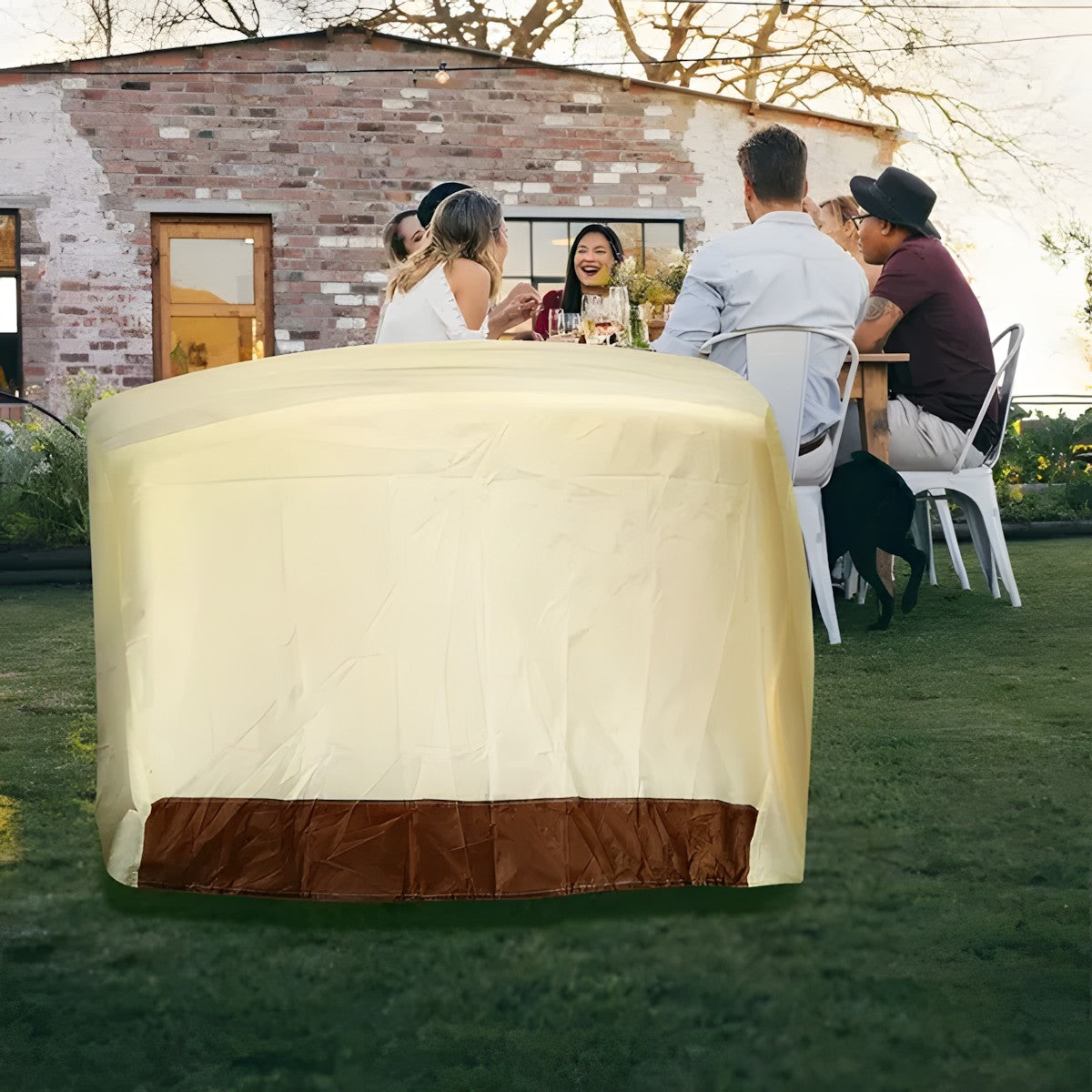 Beige BBQ Grill Cover Inch Outdoor Cover