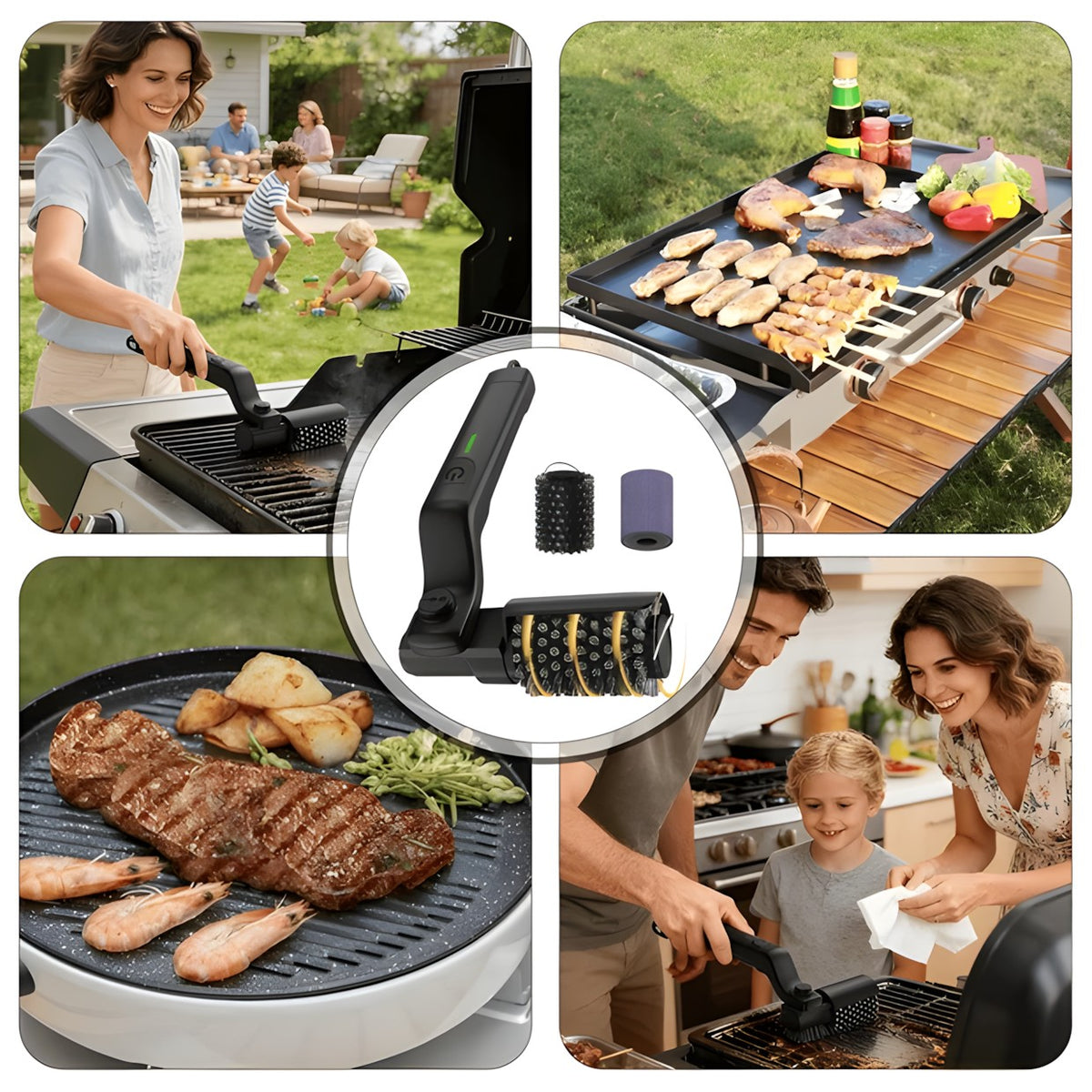 Cordless Electric Grill Cleaning Brush with 3 Speeds