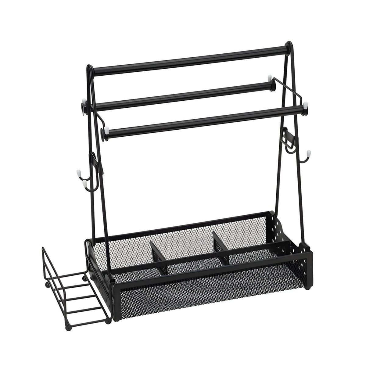 Grill Utensil Caddy with Storage Compartments & Hooks