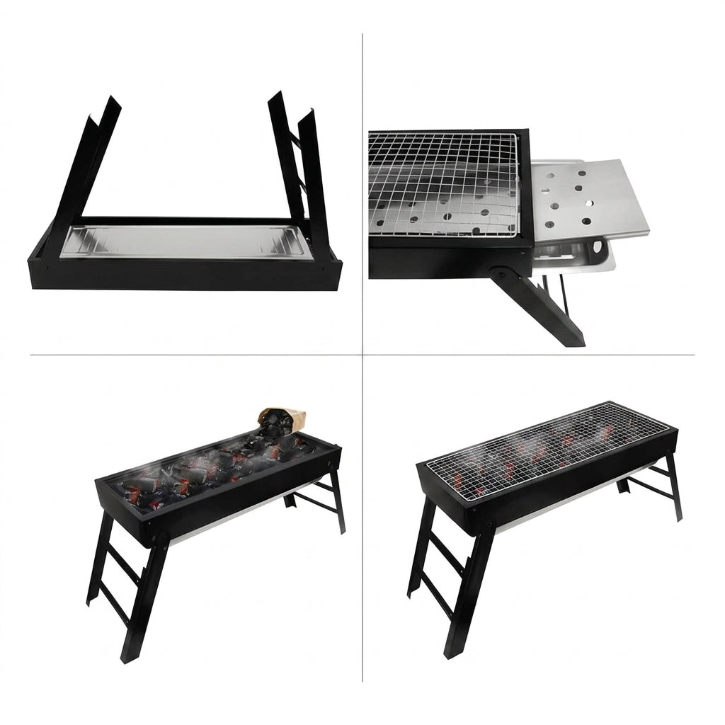 Portable Charcoal BBQ Grill with 3 Adjustable Heights