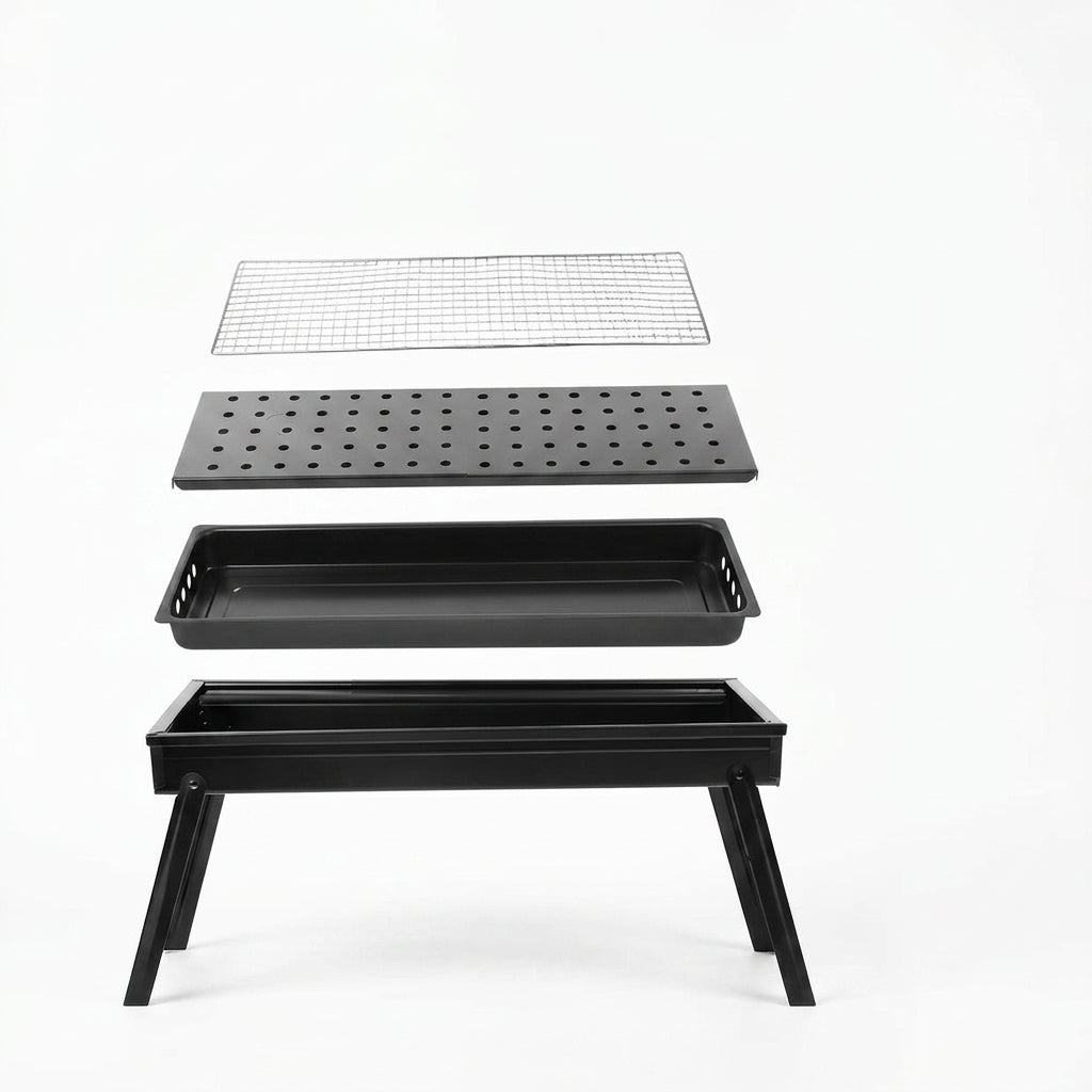 Portable Charcoal BBQ Grill with 3 Adjustable Heights