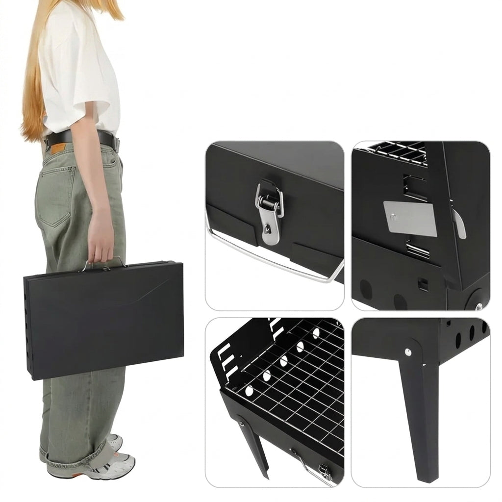 Portable Foldable Charcoal Grill | 17.3-Inch Outdoor Grill