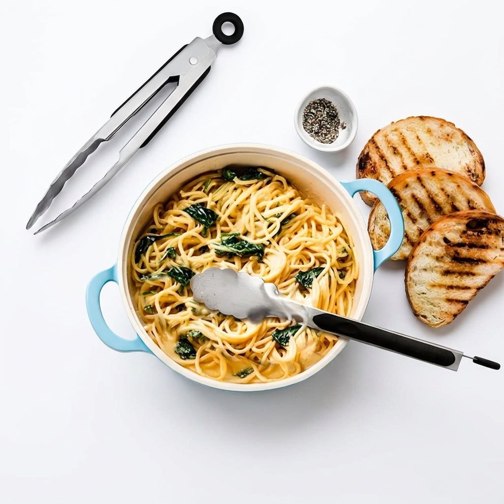 Stainless Steel Kitchen & BBQ Tongs Set – 7, 9 & 12 Inch