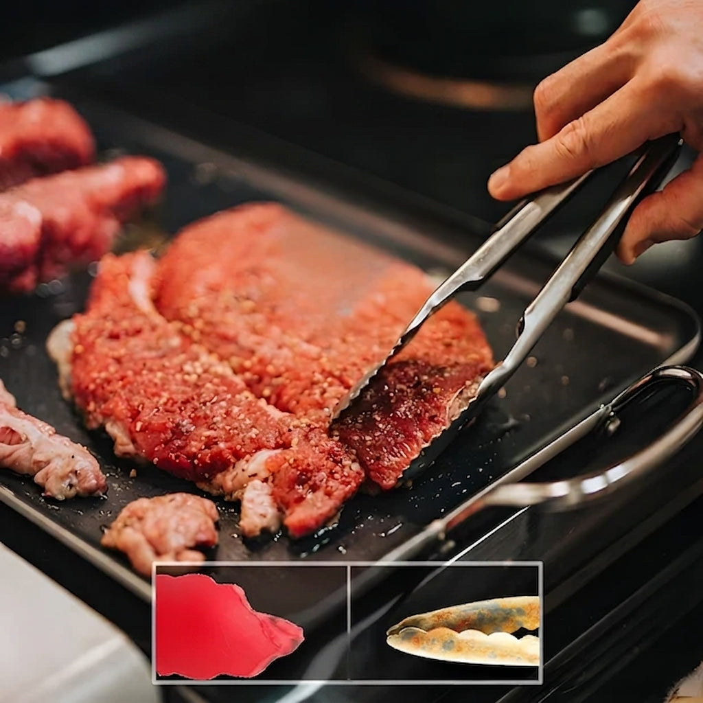 Stainless Steel Kitchen & BBQ Tongs Set – 7, 9 & 12 Inch