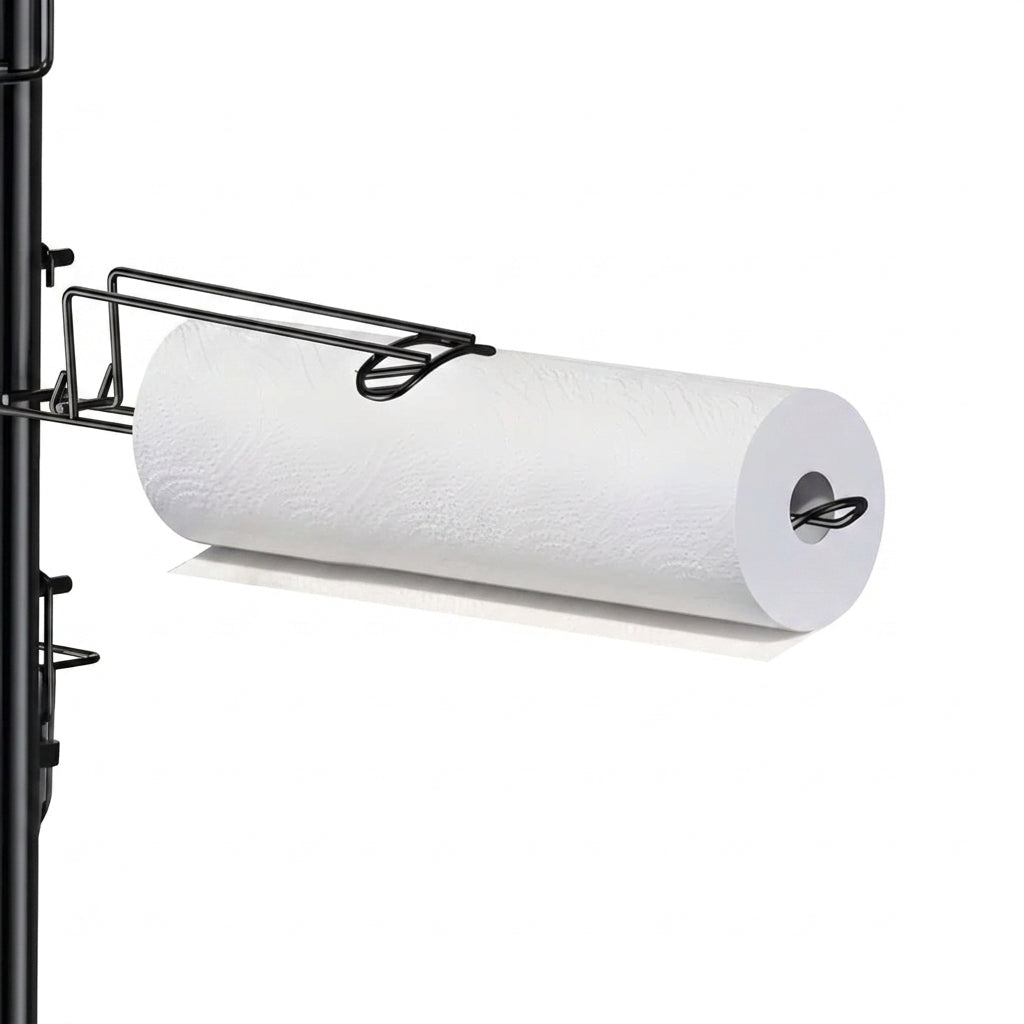 Outdoor Griddle Caddy with Baskets, Hooks & Paper Towel Holder